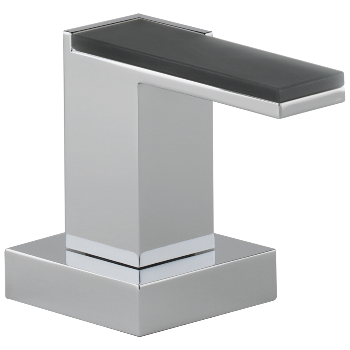 BRIZO Siderna Roman Tub Faucet Solar Gray Glass Lever Handle Kit — Chrome