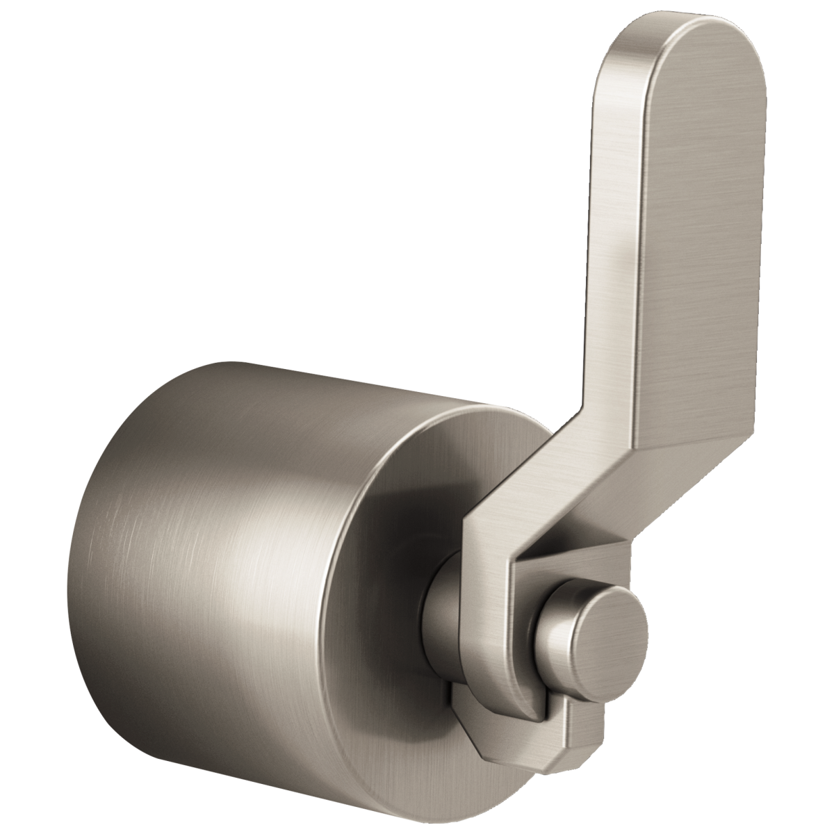 BRIZO Litze Single-Handle Floor Mount Tub Filler Industrial Lever Handle Kit — Luxe Nickel
