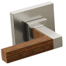 Luxe Nickel / Teak Wood