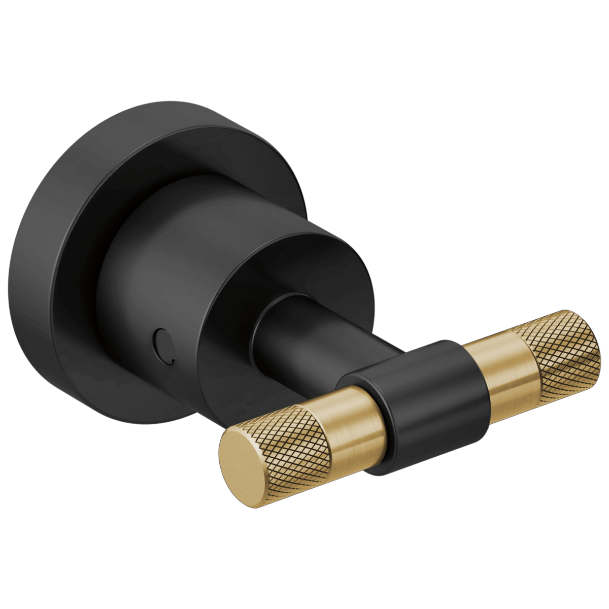 BRIZO Litze Two-Handle Wall Mount Tub Filler Handle Kit - T-Lever — Matte Black/Luxe Gold