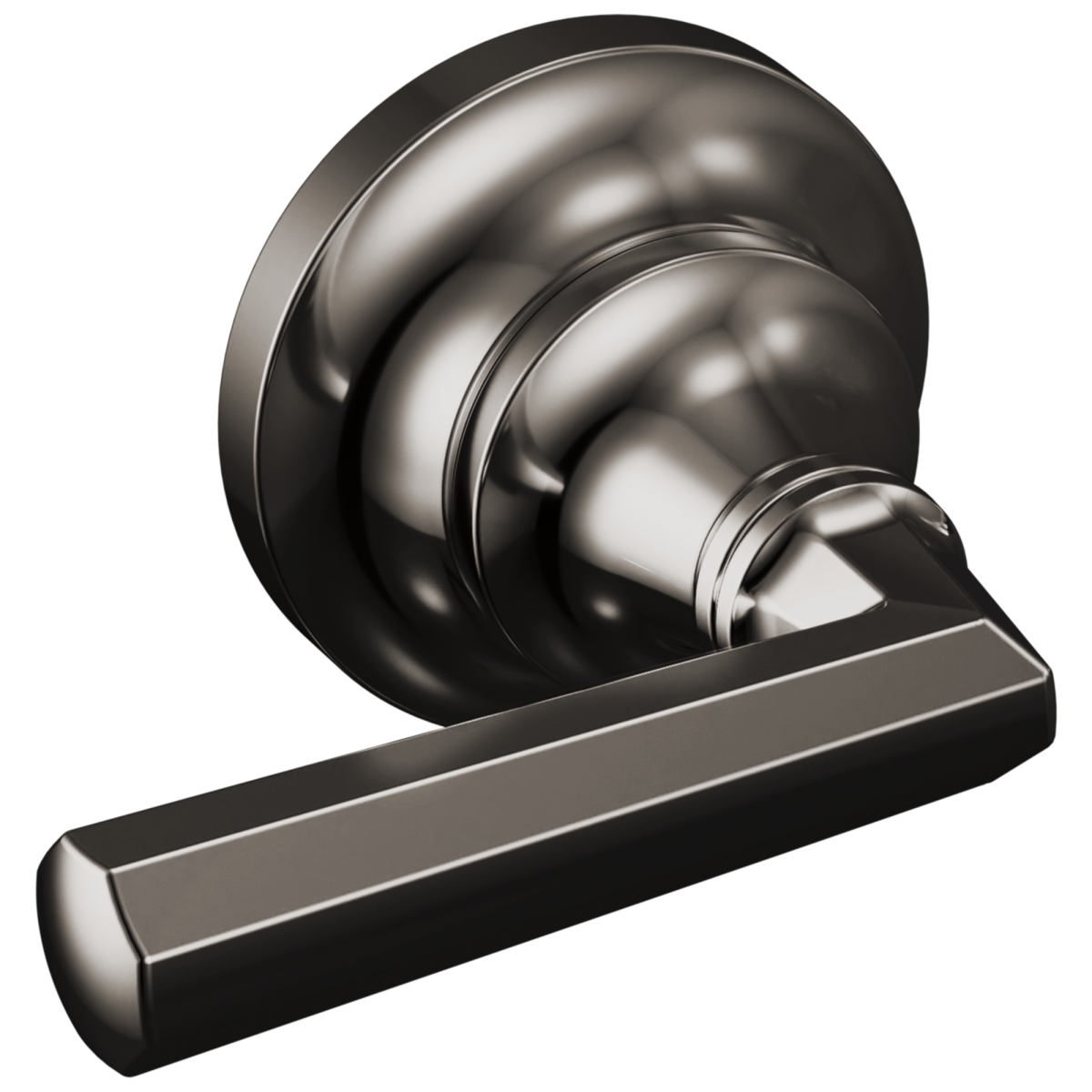 BRIZO Beauclere Two-Handle Wall Mount Tub Filler Lever Handle Kit — Brilliance Black Onyx