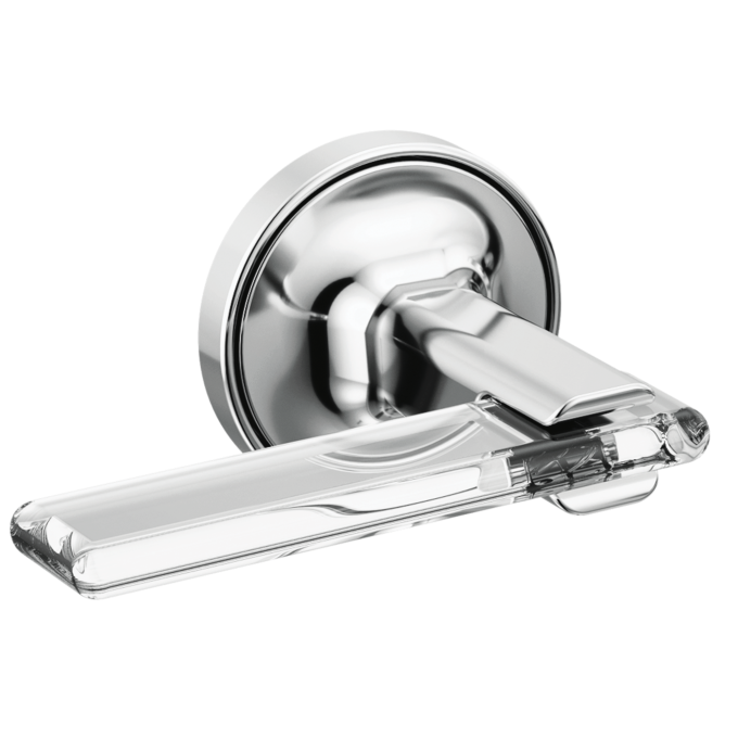 BRIZO Allaria Two-Handle Wall Mount Tub Filler Lever Handle Kit — Polished Chrome / Clear Acrylic