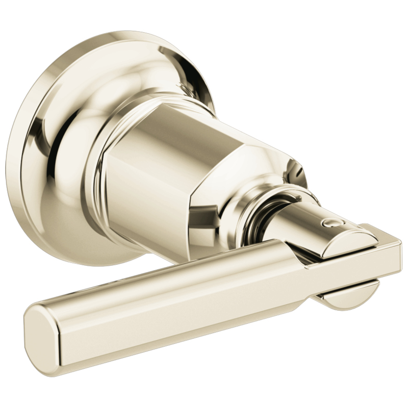 BRIZO Invari Two-Handle Wall Mount Tub Filler Lever Handle Kit — Polished Nickel
