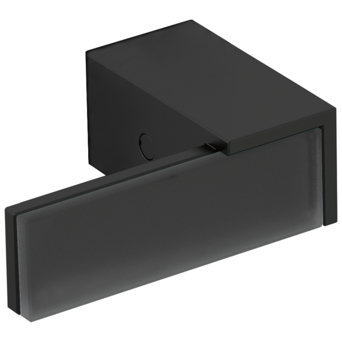BRIZO Siderna Two-Handle Wall Mount Tub Filler Solar Gray Glass Lever Handle Kit — Matte Black