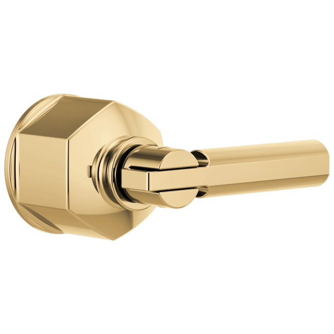 BRIZO Invari Single-Handle Floor Mount Tub Filler Lever Handle Kit — Polished Gold