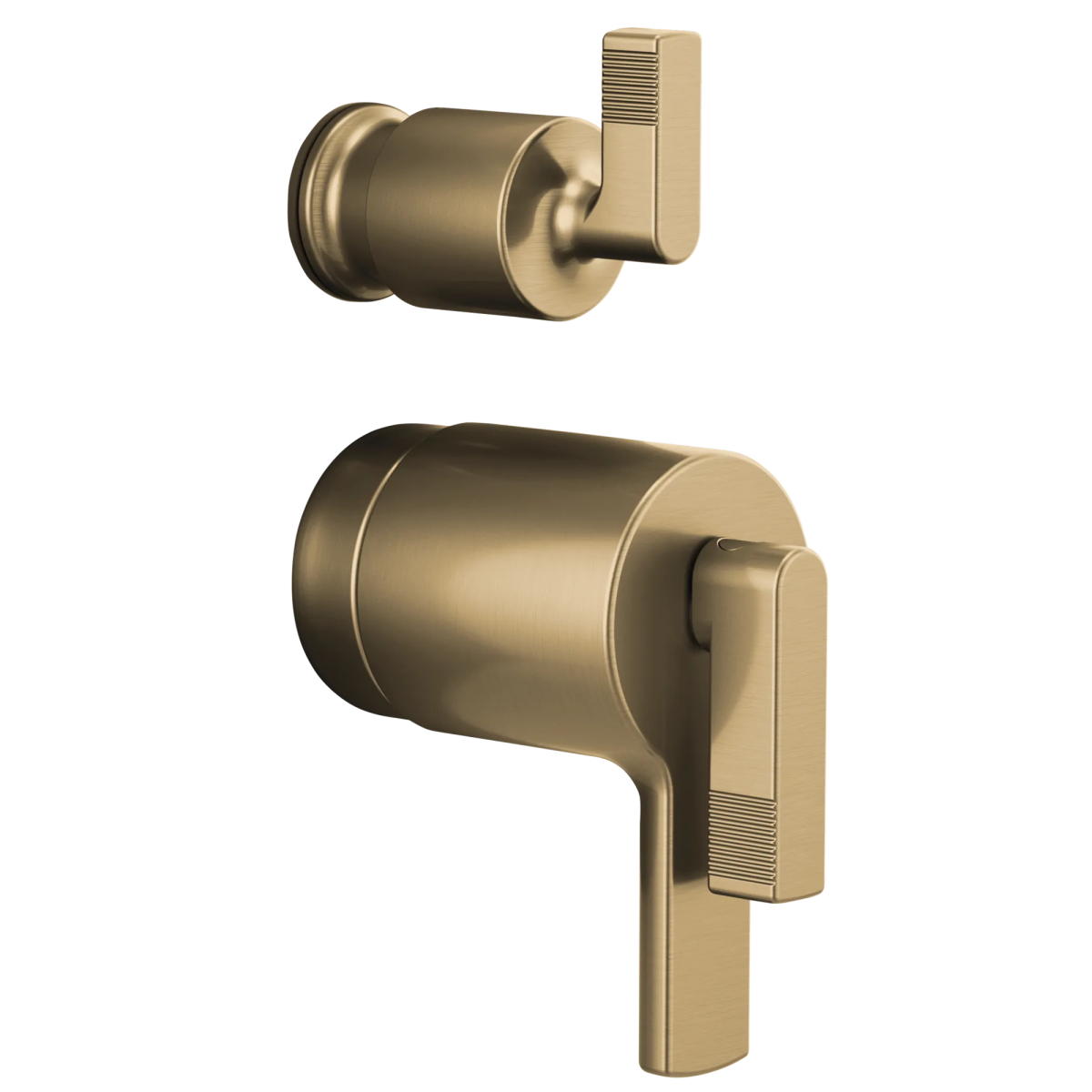 BRIZO Kintsu TempAssure Thermostatic Valve with Integrated Diverter Trim Lever Handle Kit — Luxe Gold