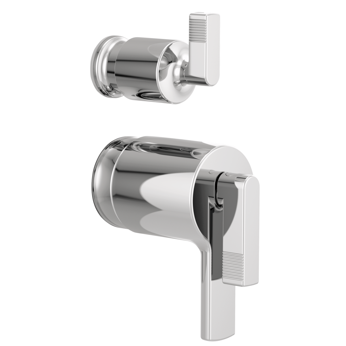 BRIZO Kintsu TempAssure Thermostatic Valve with Integrated Diverter Trim Lever Handle Kit — Chrome