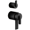 BRIZO Roccesco TempAssure Thermostatic Valve With Integrated Diverter Bent Lever Handle Kit — Matte Black