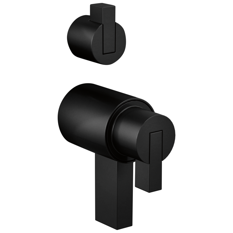 BRIZO Litze Tempassure Thermostatic Valve With Diverter Trim Handle Kit - Lever — Matte Black