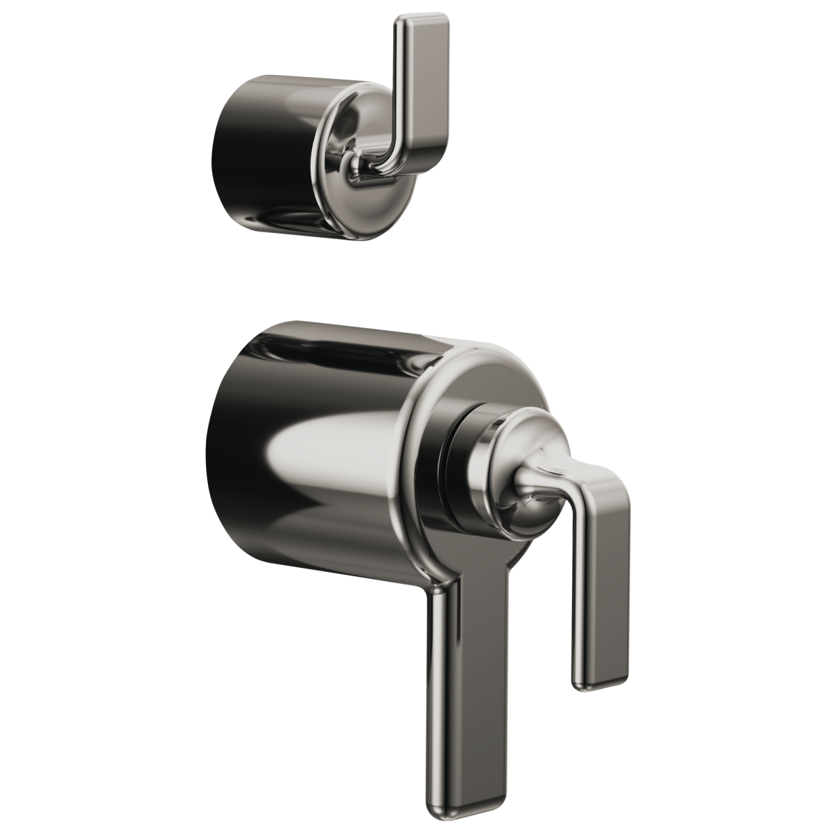 BRIZO Allaria TempAssure Thermostatic Valve Trim with Integrated Diverter Trim Twist Lever Handle Kit — Brilliance Black Onyx