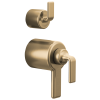 BRIZO Allaria TempAssure Thermostatic Valve Trim with Integrated Diverter Trim Twist Lever Handle Kit — Luxe Gold