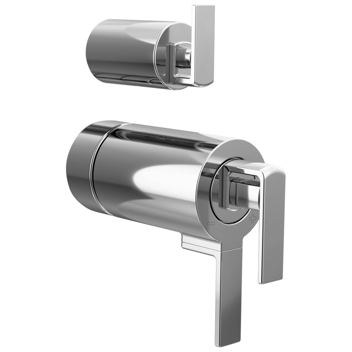 BRIZO Frank Lloyd Wright TempAssure Thermostatic Valve with Integrated Diverter Trim Gap Lever Handle Kit — Chrome