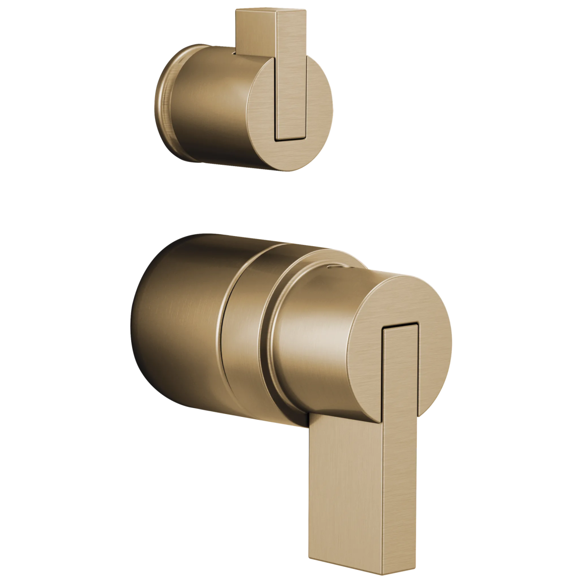 BRIZO Litze Pressure Balance Valve with Integrated Diverter Trim Lever Handle Kit — Luxe Gold