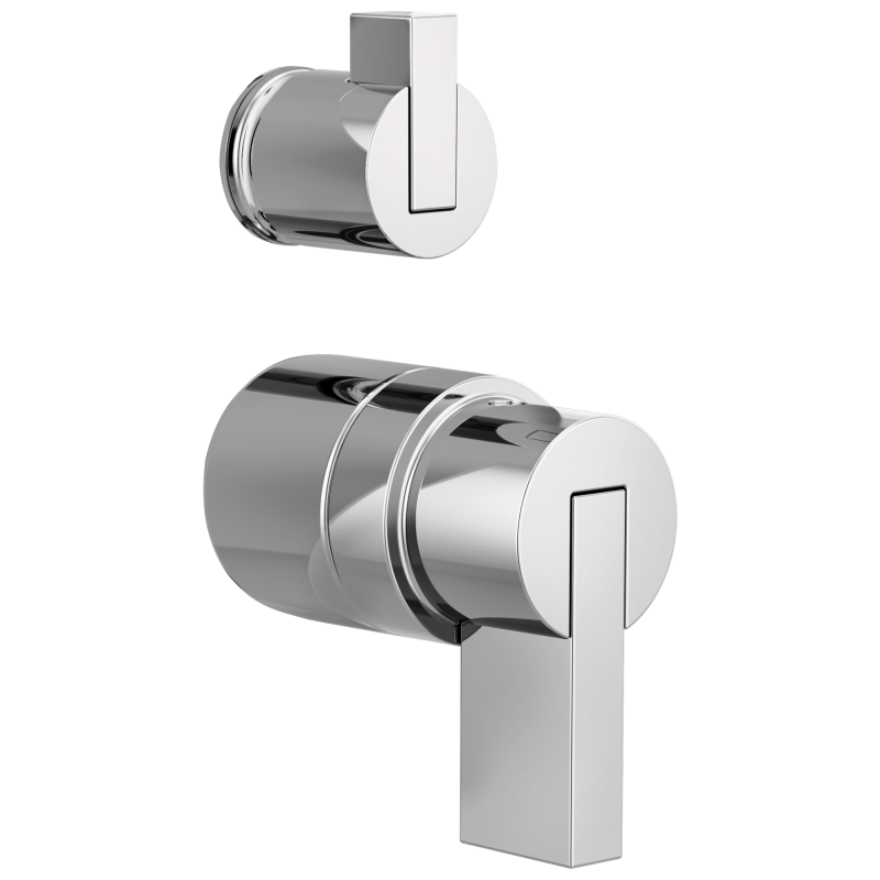 BRIZO Litze Pressure Balance Valve with Integrated Diverter Trim Lever Handle Kit — Chrome