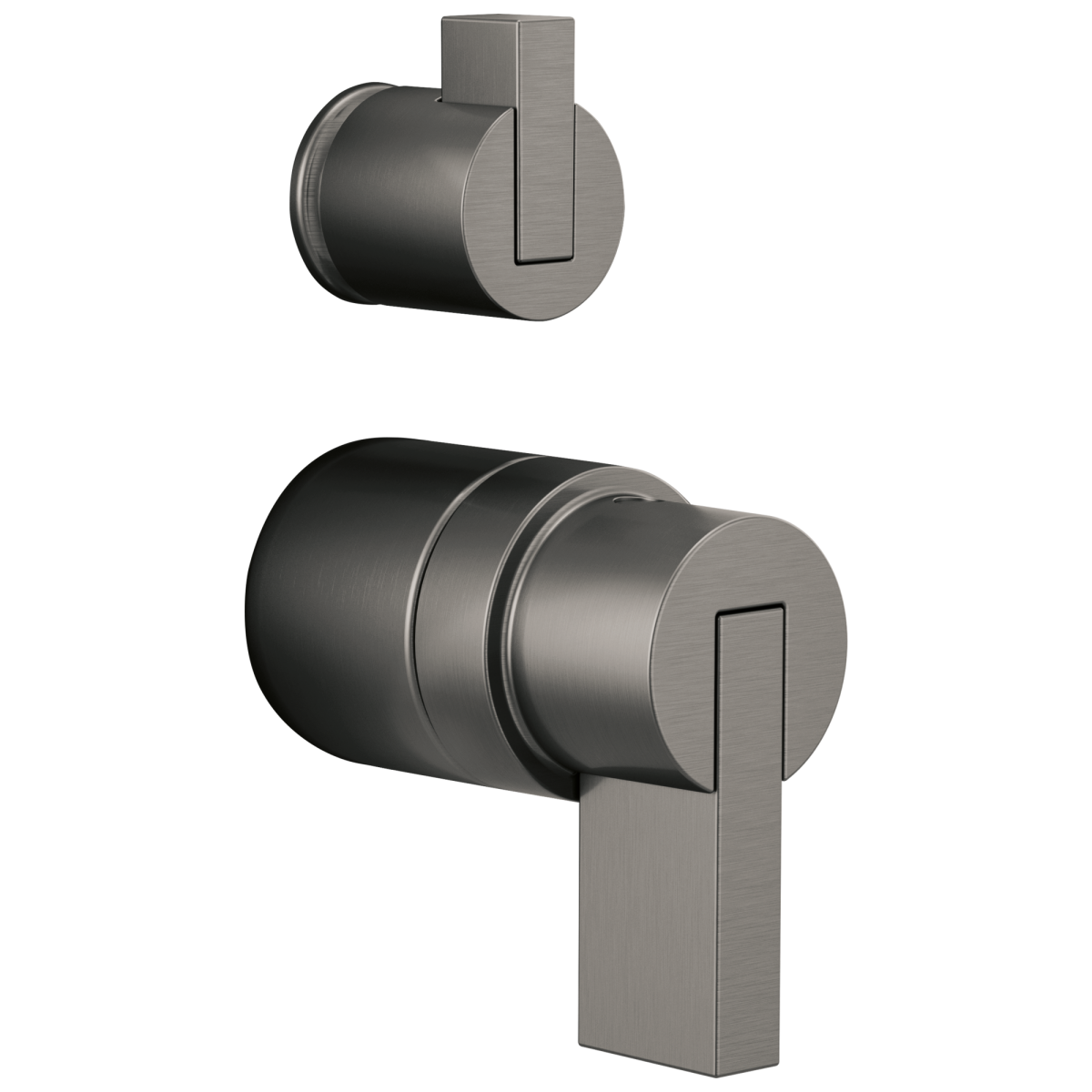 BRIZO Litze Pressure Balance Valve with Integrated Diverter Trim Lever Handle Kit — Luxe Steel