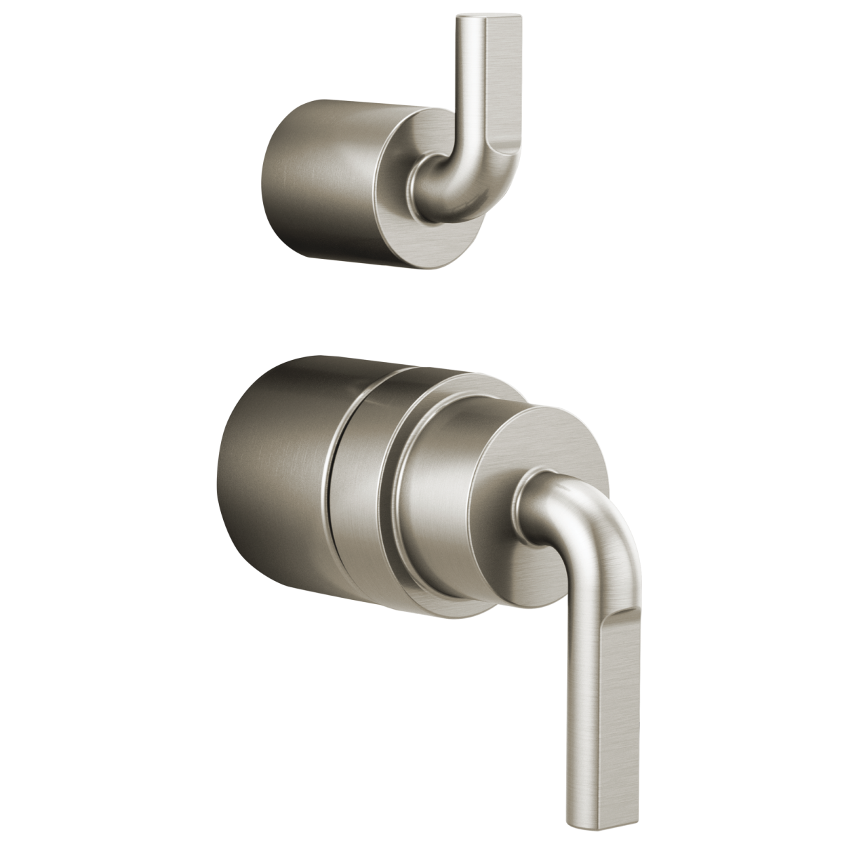 BRIZO Litze Pressure Balance Valve with Integrated Diverter Trim Notch Lever Handle Kit — Luxe Nickel