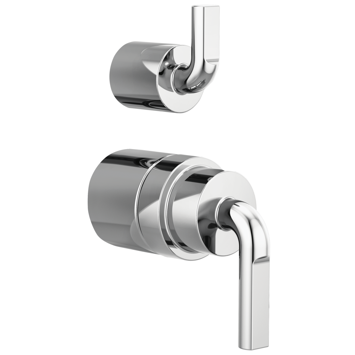 BRIZO Litze Pressure Balance Valve with Integrated Diverter Trim Notch Lever Handle Kit — Chrome