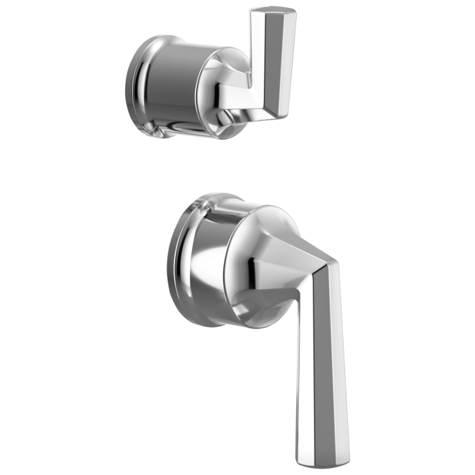 BRIZO Beauclere Pressure Balance Valve with Integrated Diverter Trim Lever Handle Kit — Chrome