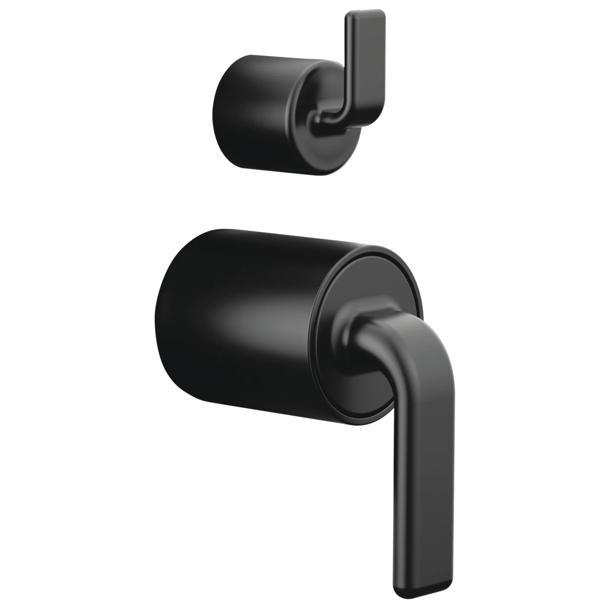 BRIZO Allaria Pressure Balance Valve with Integrated Diverter Trim Twist Lever Handle Kit — Matte Black
