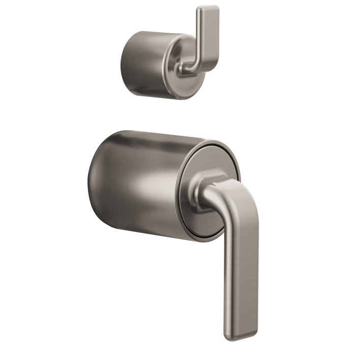 BRIZO Allaria Pressure Balance Valve with Integrated Diverter Trim Twist Lever Handle Kit — Luxe Nickel