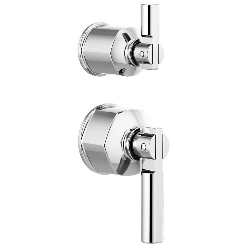 BRIZO Invari Pressure Balance Valve with Integrated Diverter Trim Lever Handle Kit — Chrome