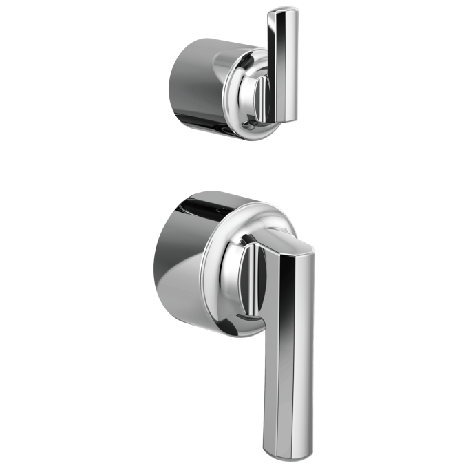 BRIZO Levoir Pressure Balance Valve with Integrated Diverter Trim Lever Handle Kit — Chrome