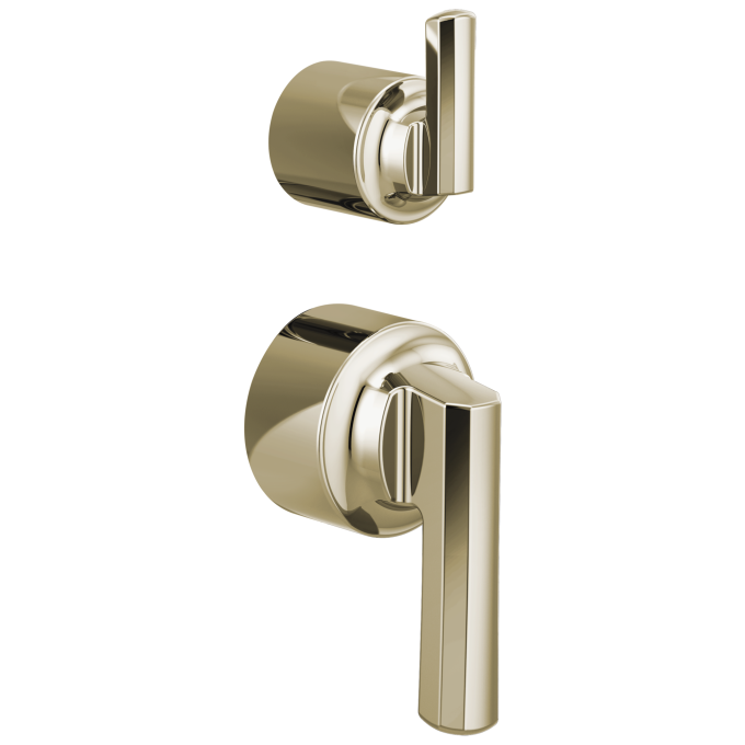 BRIZO Levoir Pressure Balance Valve with Integrated Diverter Trim Lever Handle Kit — Polished Nickel