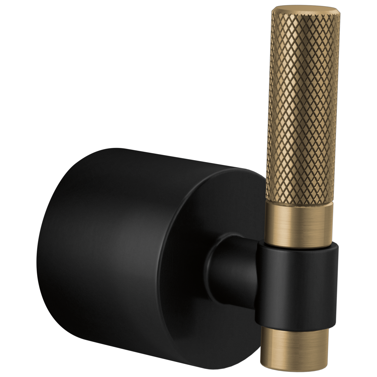 BRIZO Litze 3 And 6 Setting Diverter Trim Handle Kit - T-Lever — Matte Black/Luxe Gold