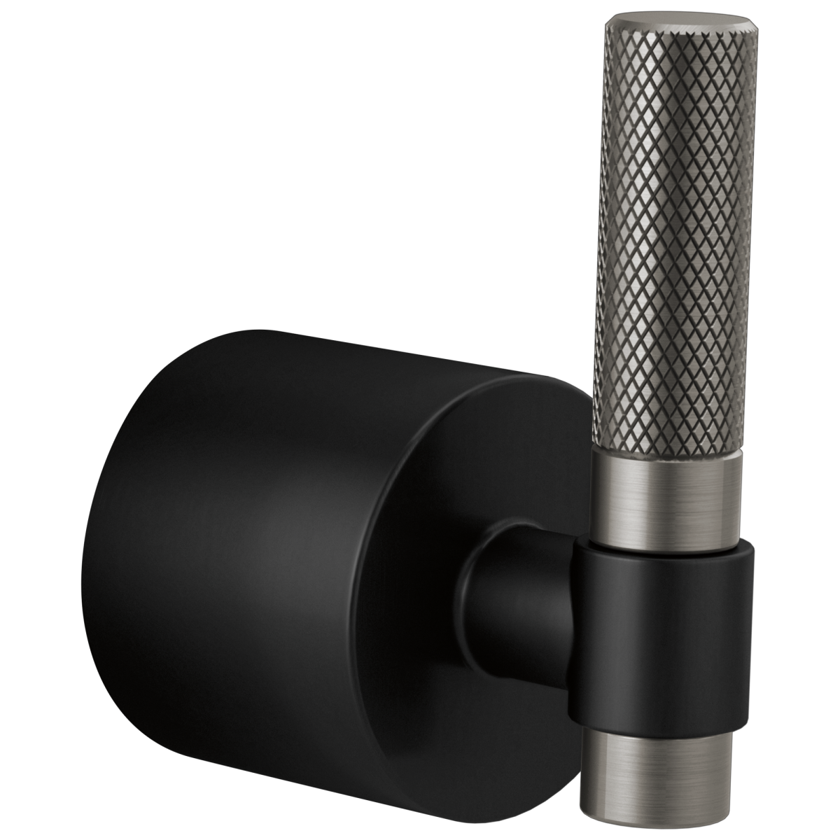 BRIZO Litze 3 And 6 Setting Diverter Trim Handle Kit - T-Lever — MATTE BLACK/LUXE STEEL