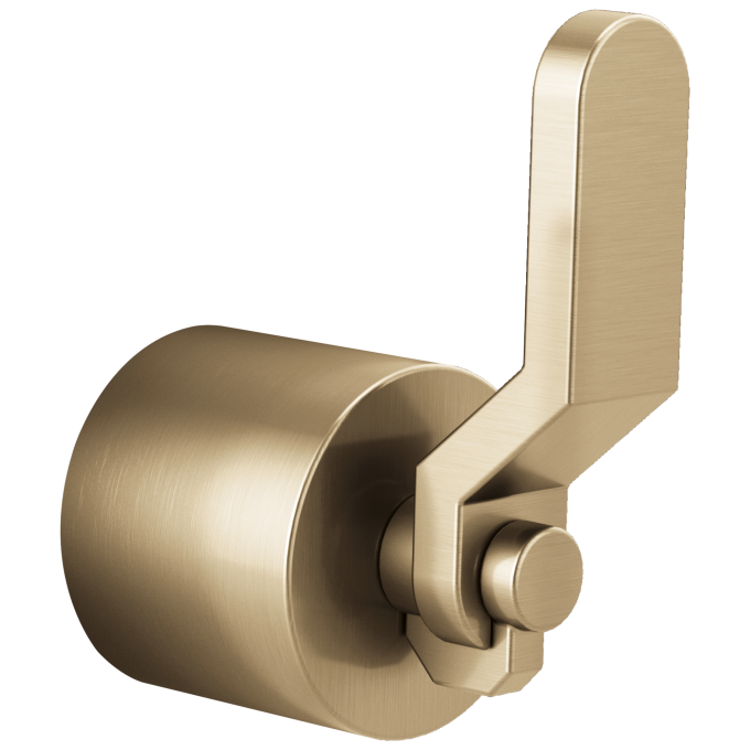 BRIZO Litze 3 And 6 Setting Diverter Trim Handle Kit - Industrial Lever — Luxe Gold