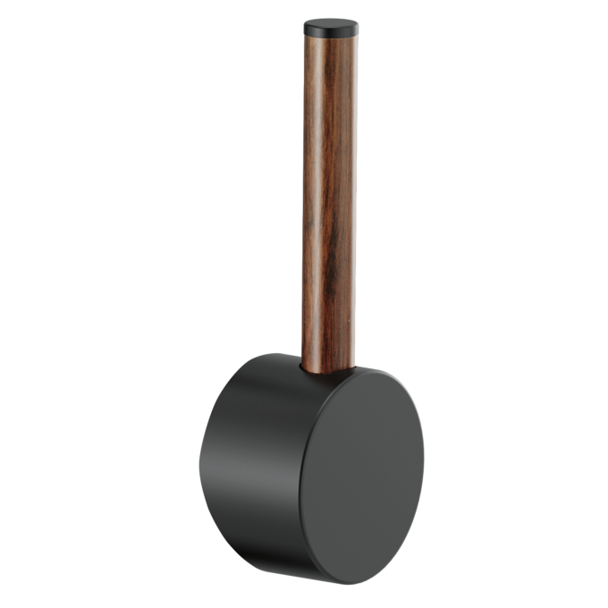 BRIZO Odin Bar Faucet Wood Lever Handle Kit — Matte Black / Wood