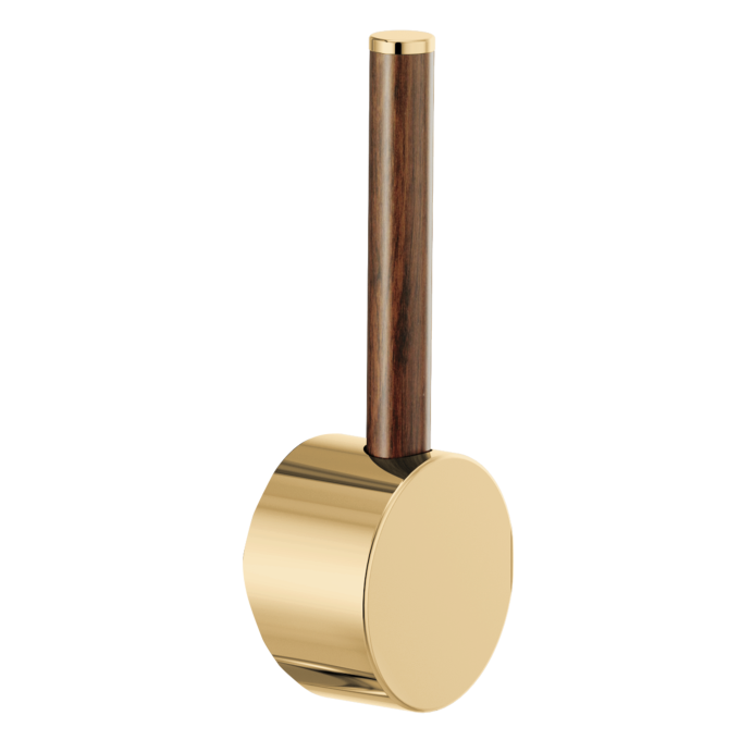 BRIZO Odin Bar Faucet Wood Lever Handle Kit — Polished Gold / Wood