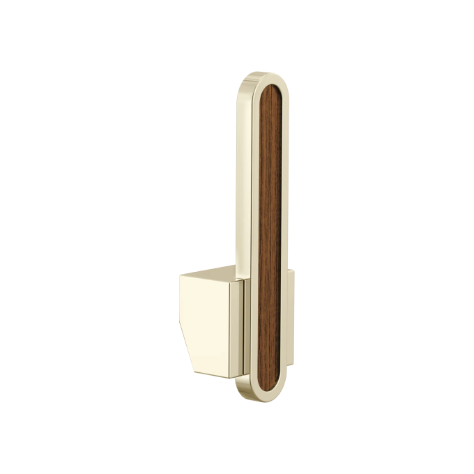 BRIZO Frank Lloyd Wright Pull-Down Kitchen Faucet Arc Lever with Wood Inlay Handle Kit​ — Polished Nickel / Wood