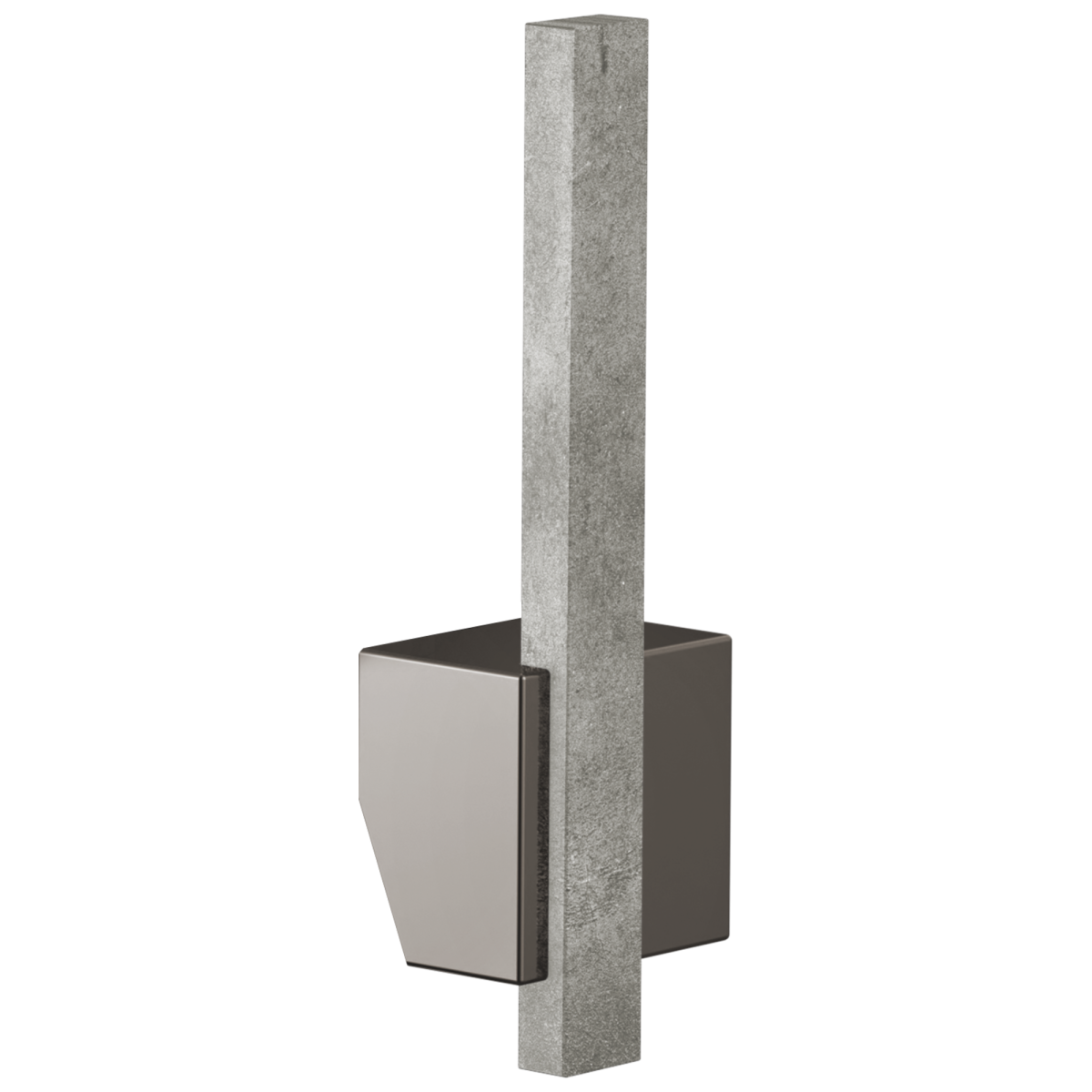BRIZO Frank Lloyd Wright Pull-Down Kitchen Faucet Offset Concrete Lever Handle Kit​ — Brilliance Black Onyx / Concrete