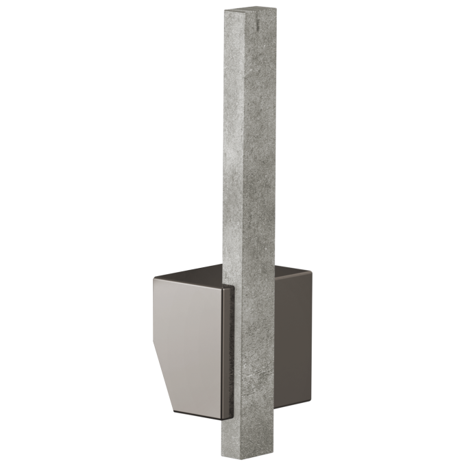 BRIZO Frank Lloyd Wright Pull-Down Kitchen Faucet Offset Concrete Lever Handle Kit​ — Brilliance Black Onyx / Concrete