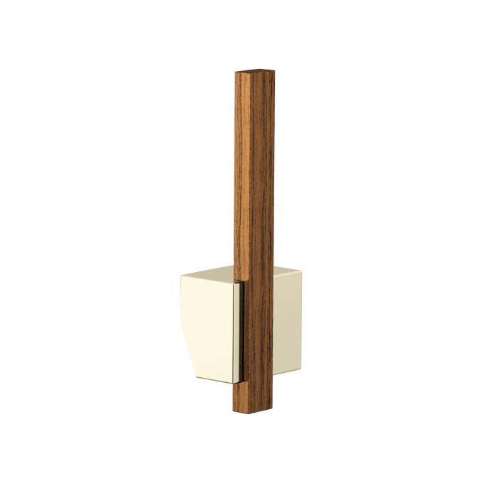 BRIZO Frank Lloyd Wright Pull-Down Kitchen Faucet Offset Wood Lever Handle Kit​ — Polished Nickel / Wood