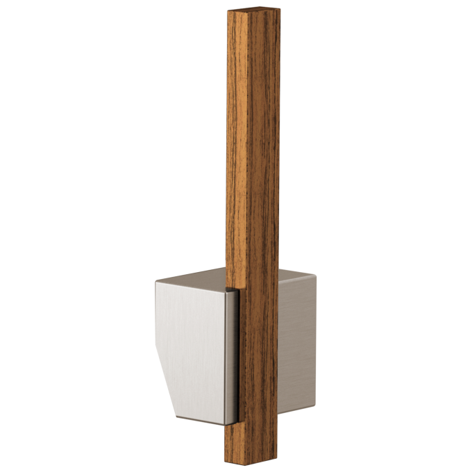 BRIZO Frank Lloyd Wright Pull-Down Kitchen Faucet Offset Wood Lever Handle Kit​ — Stainless / Wood