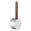 BRIZO Odin Pull-Down Faucet Wood Lever Handle Kit — Chrome / Wood