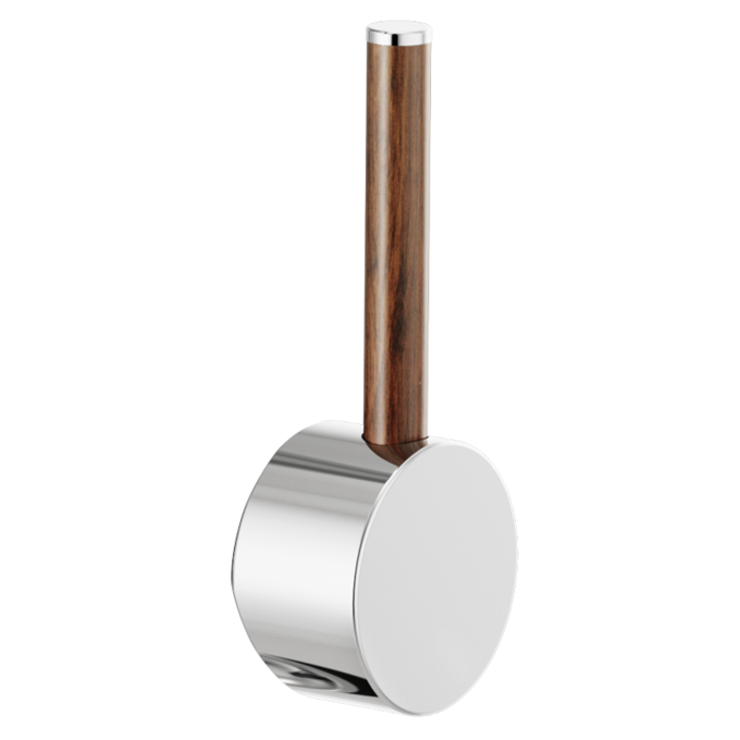 BRIZO Odin Pull-Down Faucet Wood Lever Handle Kit — Chrome / Wood
