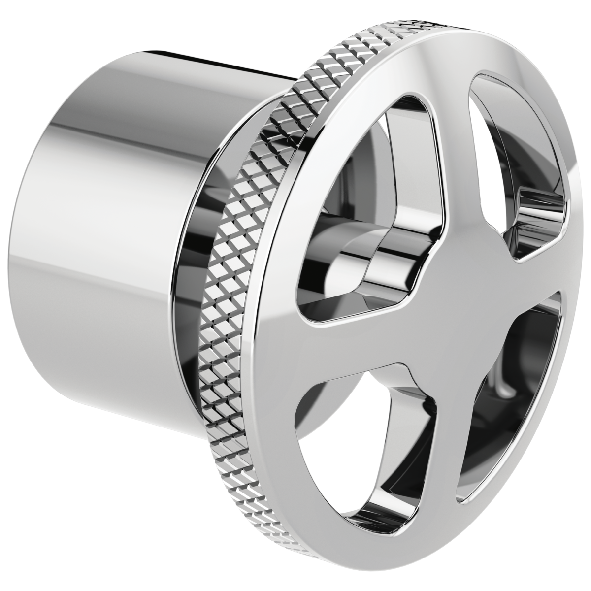BRIZO Litze Single-Handle Floor Mount Tub Filler Wheel Handle Kit — Chrome