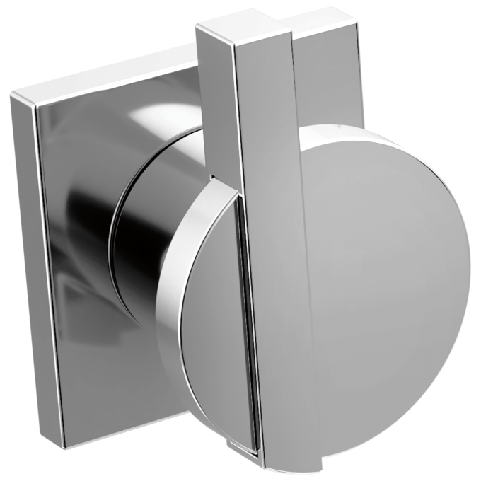 BRIZO Frank Lloyd Wright Two-Handle Wall Mount Tub Filler Lunar Handle Kit — Chrome