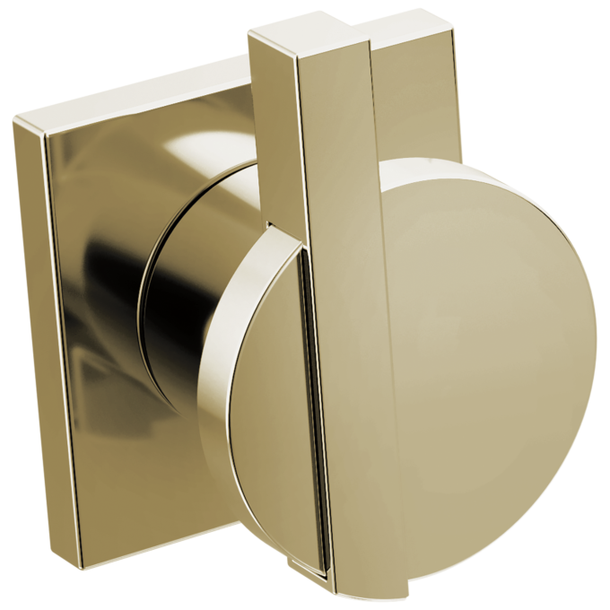 BRIZO Frank Lloyd Wright Two-Handle Wall Mount Tub Filler Lunar Handle Kit — Polished Nickel