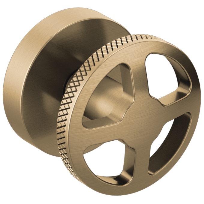 BRIZO Litze Two-Handle Wall Mount Tub Filler Wheel Handle Kit — Luxe Gold