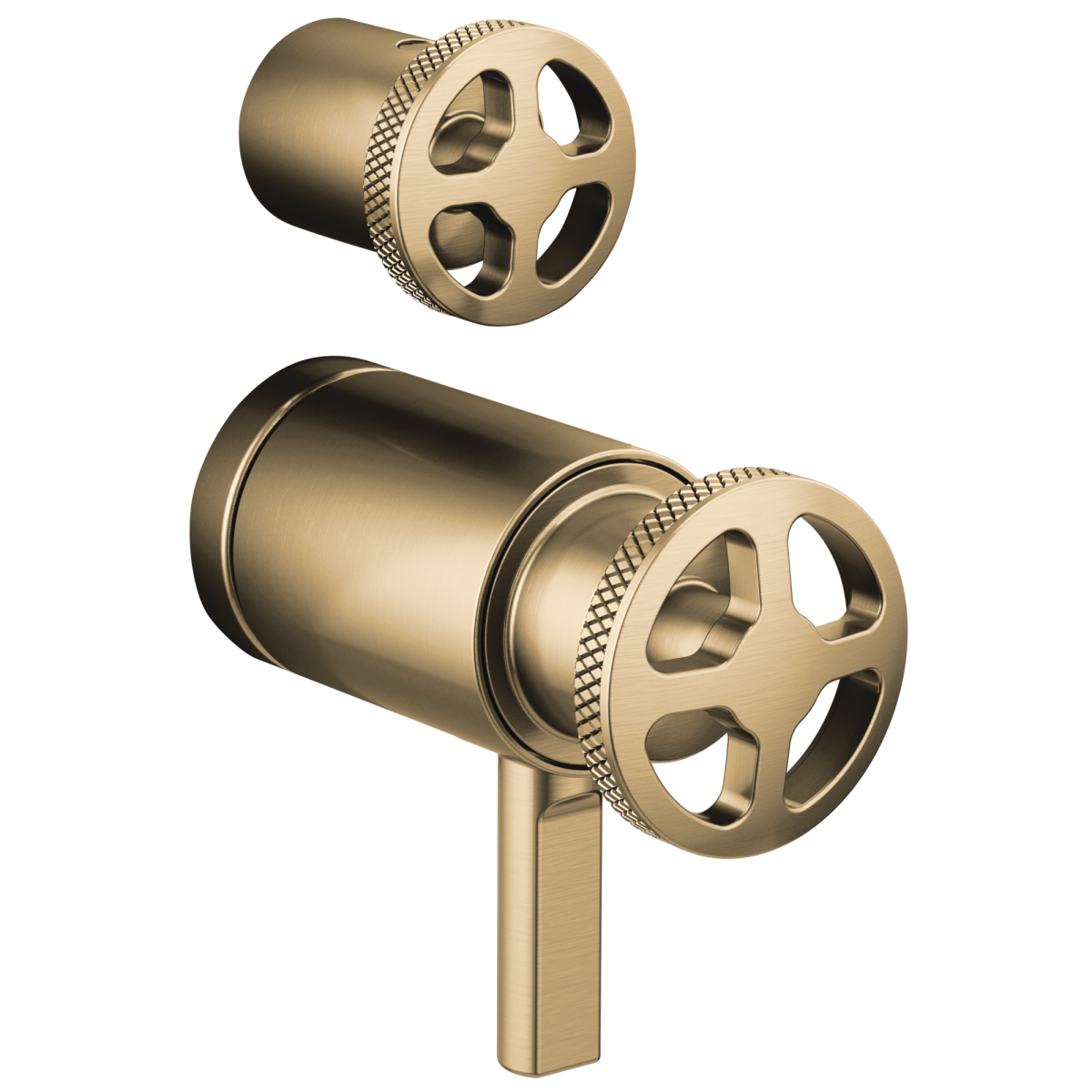BRIZO Litze TempAssure Thermostatic Valve with Integrated Diverter Wheel Handle Kit — Luxe Gold