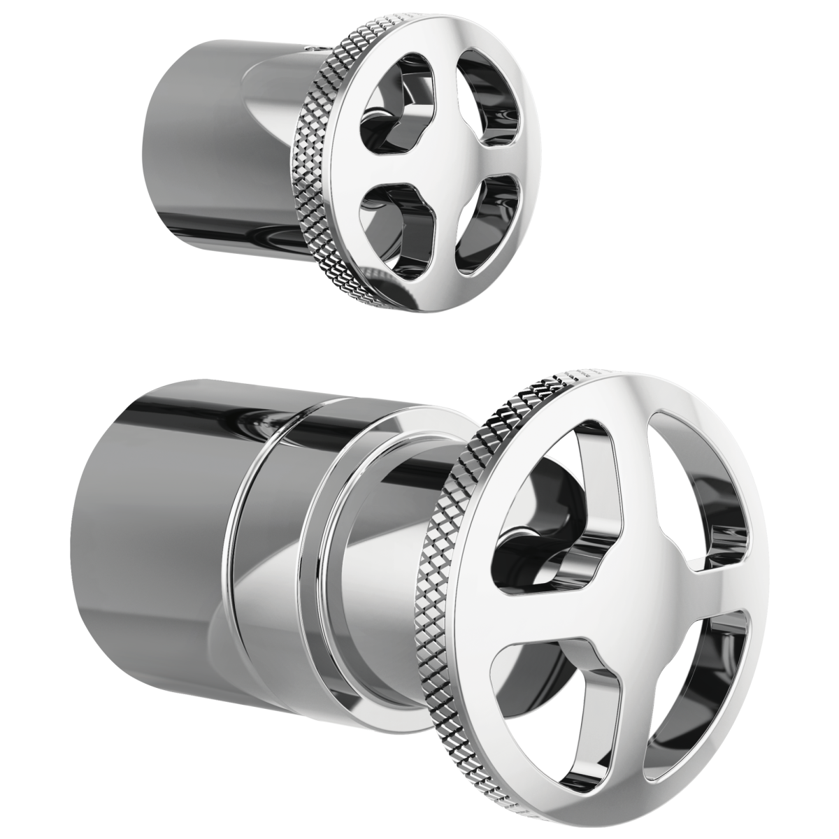 BRIZO Litze Pressure Balance Valve with Integrated Diverter Trim Wheel Handle Kit — Chrome