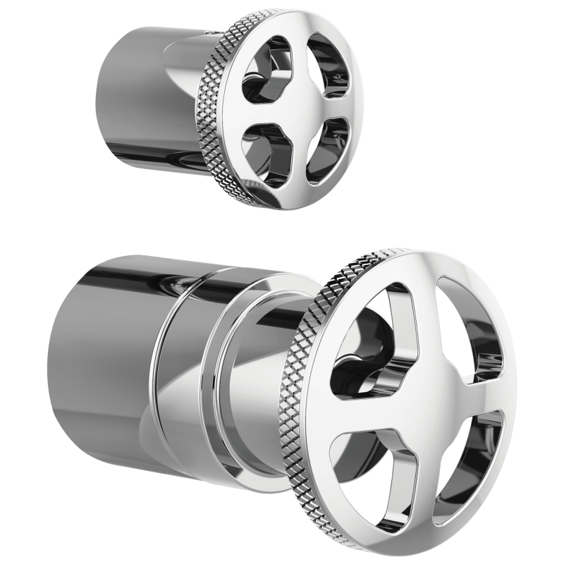 BRIZO Litze Pressure Balance Valve with Integrated Diverter Trim Wheel Handle Kit — Chrome