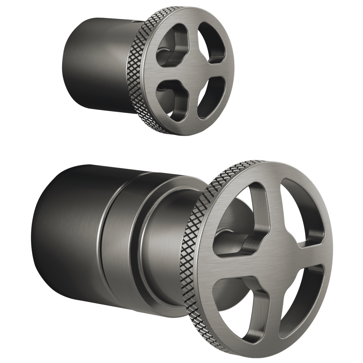 BRIZO Litze Pressure Balance Valve with Integrated Diverter Trim Wheel Handle Kit — Luxe Steel