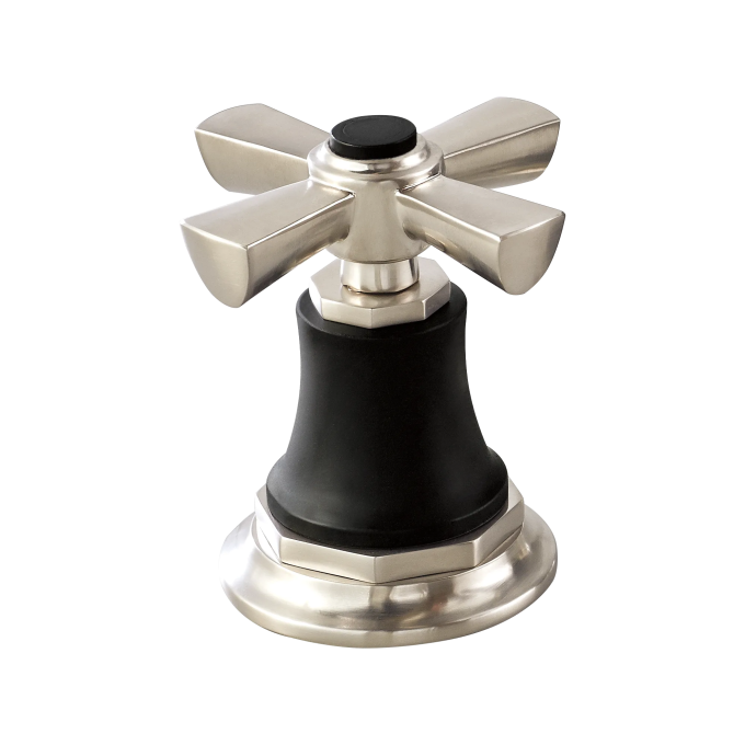 BRIZO Rook Widespread Lavatory and Bidet Cross Handle Kit — Luxe Nickel  /Matte Black