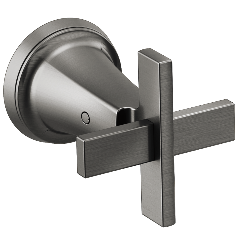 BRIZO Levoir Wall Mount Lavatory Cross Handle Kit — Luxe Steel