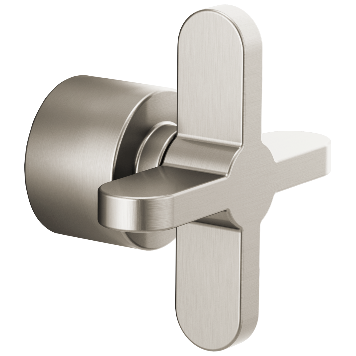 BRIZO Odin Pressure Balance Valve Trim Cross Handle Kit — Brushed Nickel